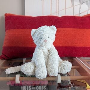 White Fuddle Wuddle Kitty Cat plush Stuffed Animal 8" Jellycat